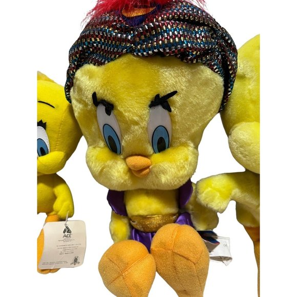 Looney Tunes Lot of 3 Tweety Bird Plush Stuffed Animal Toys Fortune Teller Vtg - Picture 2 of 16